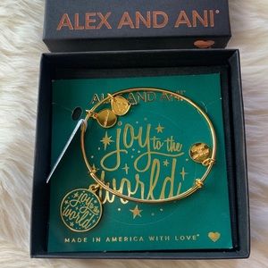 NWT Alex and Ani ‘Joy to the World’ Charm Bracelet